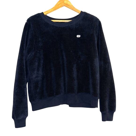 Abercrombie & Fitch Navy Plush Teddy Pullover Sweatshirt Size XL - Picture 1 of 6